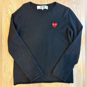 Comme des Garçons Play black sweater size small